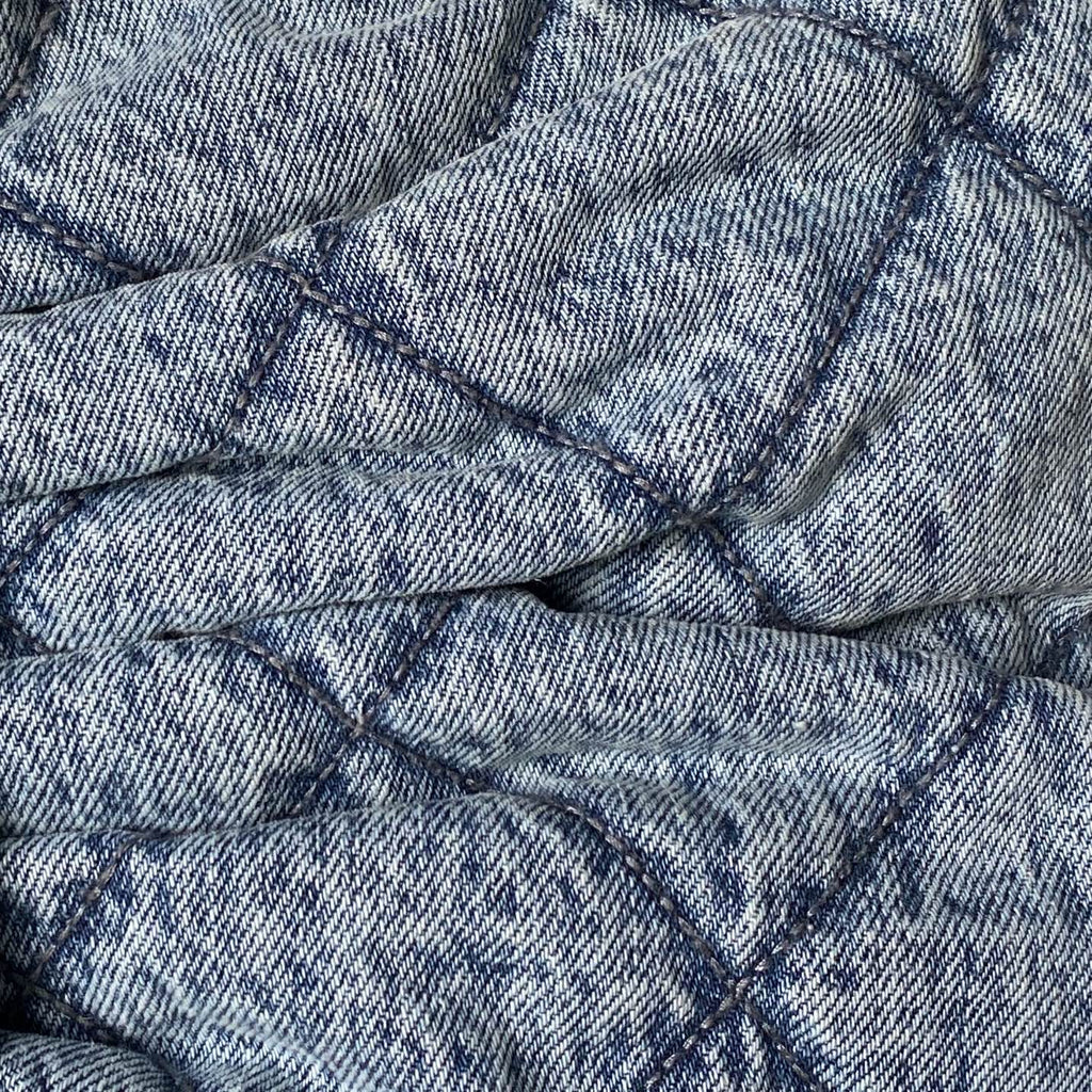 CHANEL 25S BOW BAG 38 IN DARK BLUE DENIM WITH GOLD HARDWARE