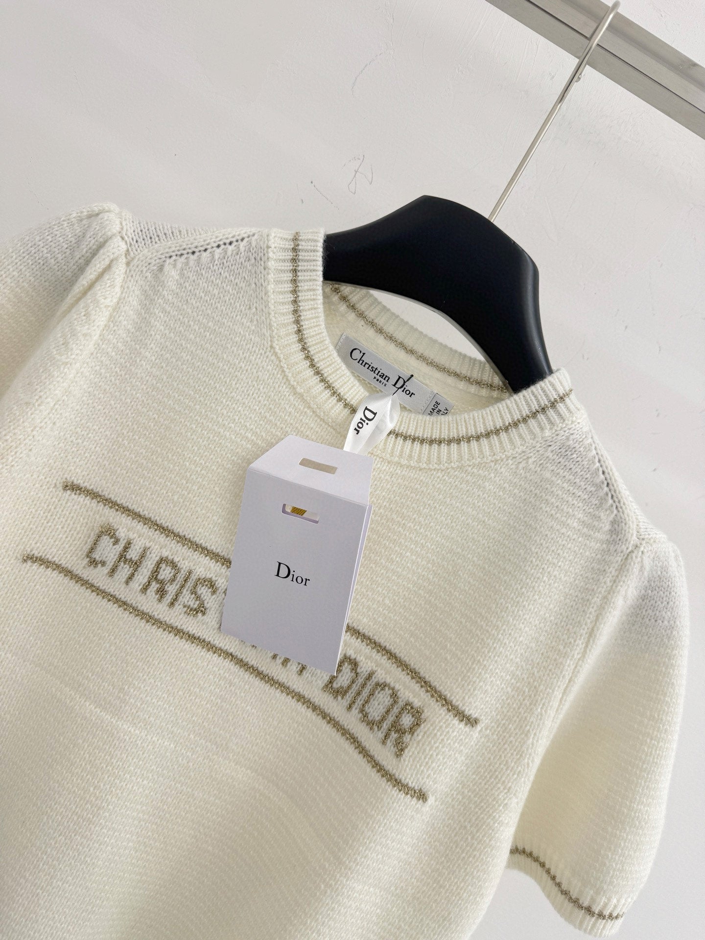 DIOR 25S SHORT-SLEEVE CREW NECK SWEATER 467