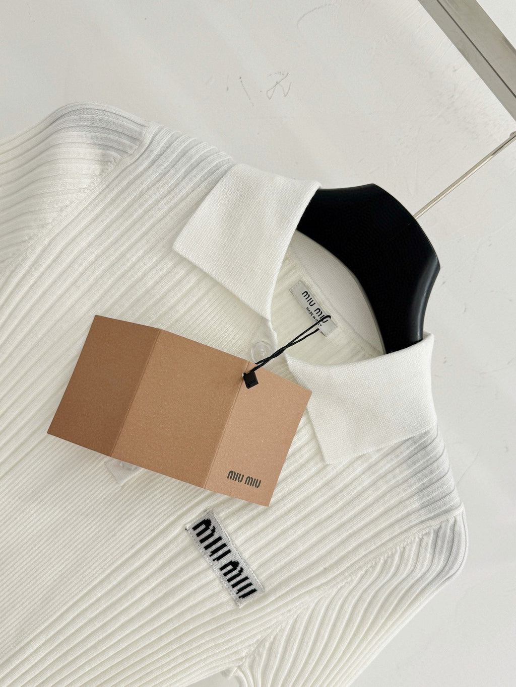 MIUMIU SHORT-SLEEVE POLO T-SHIRT STYLE 782