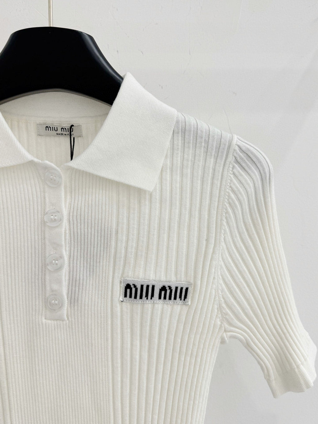 MIUMIU SHORT-SLEEVE POLO T-SHIRT STYLE 782