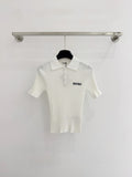 MIUMIU SHORT-SLEEVE POLO T-SHIRT STYLE 782