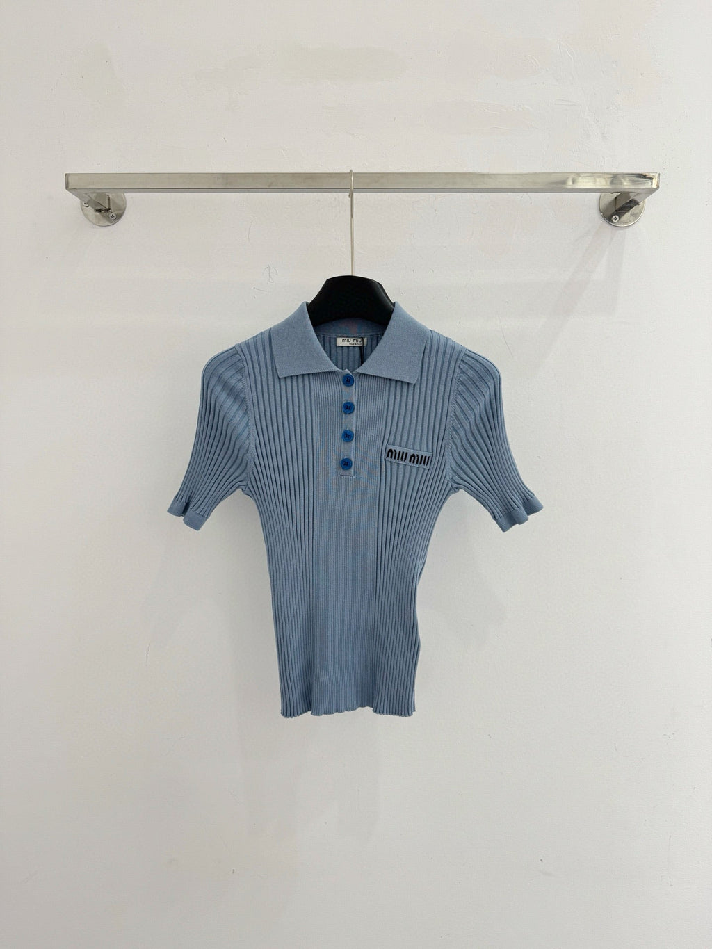 MIUMIU SHORT-SLEEVE POLO T-SHIRT STYLE 784