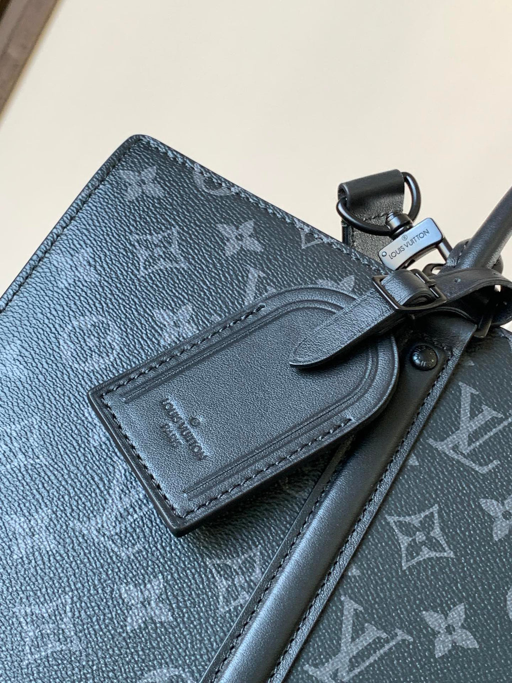 LV 25S SAC PLAT BAG 39 IN BLACK MONOGRAM ECLIPSE CANVAS