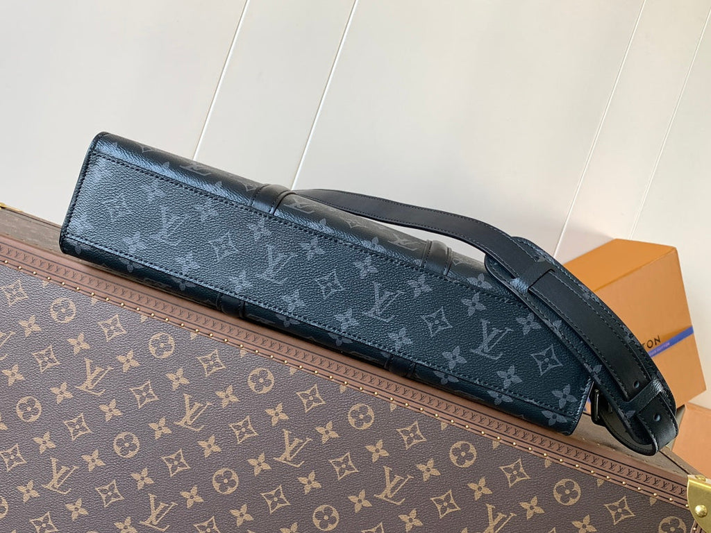 LV 25S SAC PLAT BAG 39 IN BLACK MONOGRAM ECLIPSE CANVAS