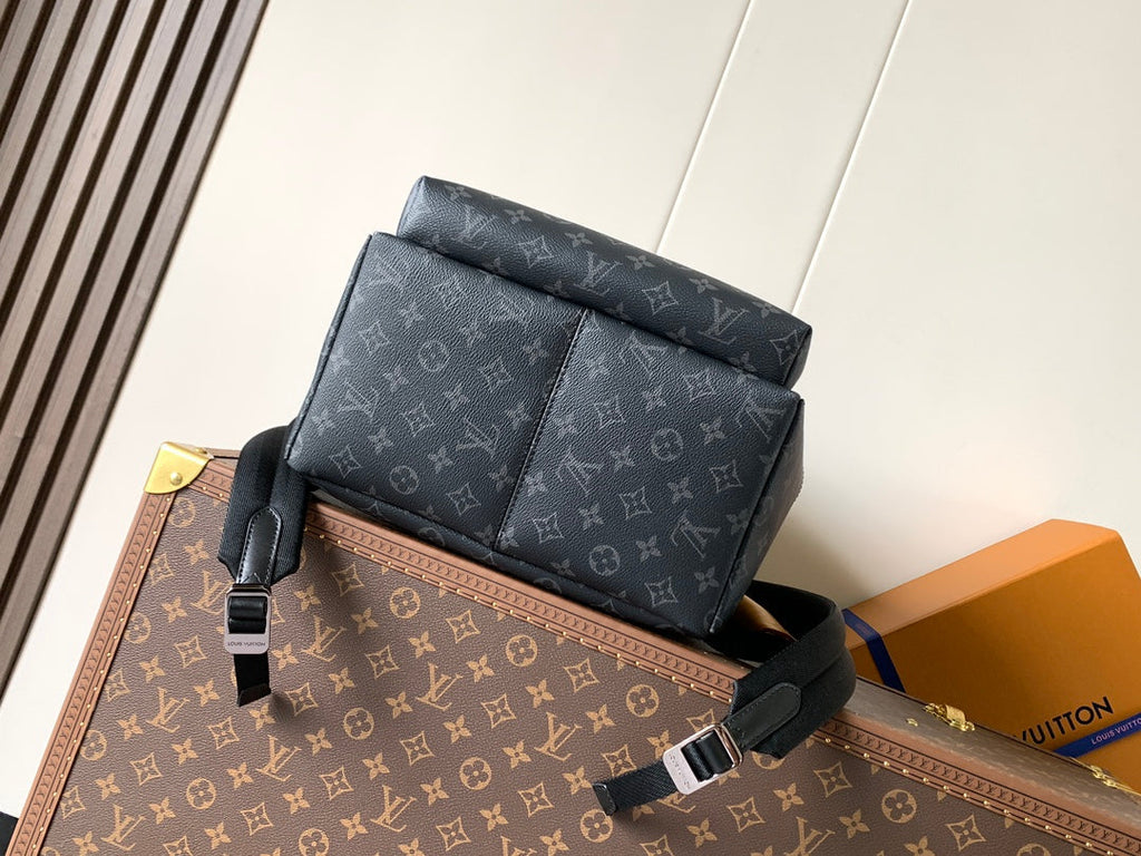 LV 25S DISCOVERY PM BACKPACK 38 IN BLACK AQUA MONOGRAM ECLIPSE CANVAS AND CALFSKIN