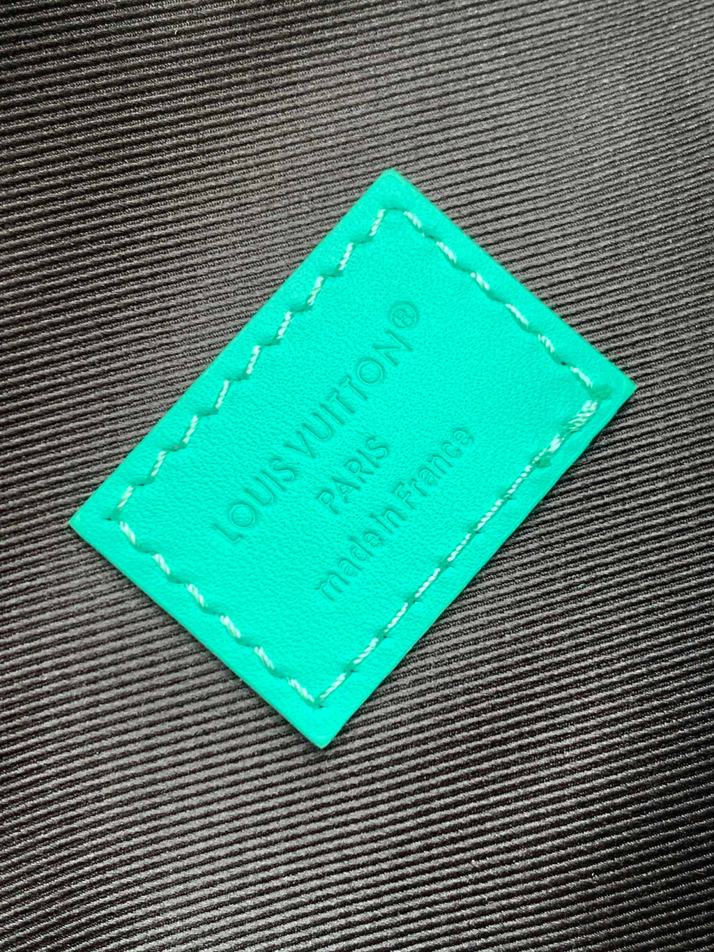 LV 25S DISCOVERY BUMBAG 44 IN BLACK AQUA MONOGRAM ECLIPSE CANVAS AND CALFSKIN