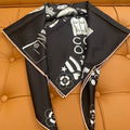 CHANEL 25S SCARF 90 IN SILK 703696