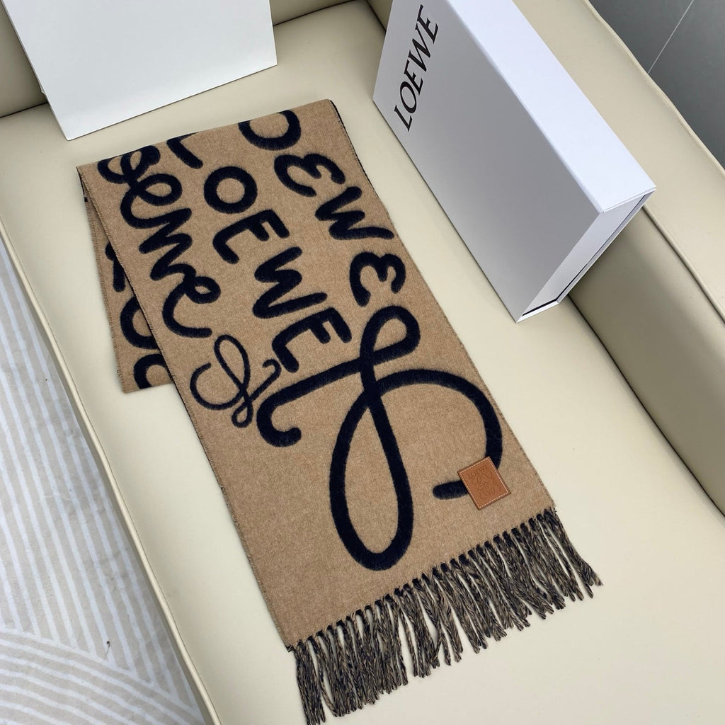 LOEWE 25S SCARF 180 IN CASHMERE WOOL 742052