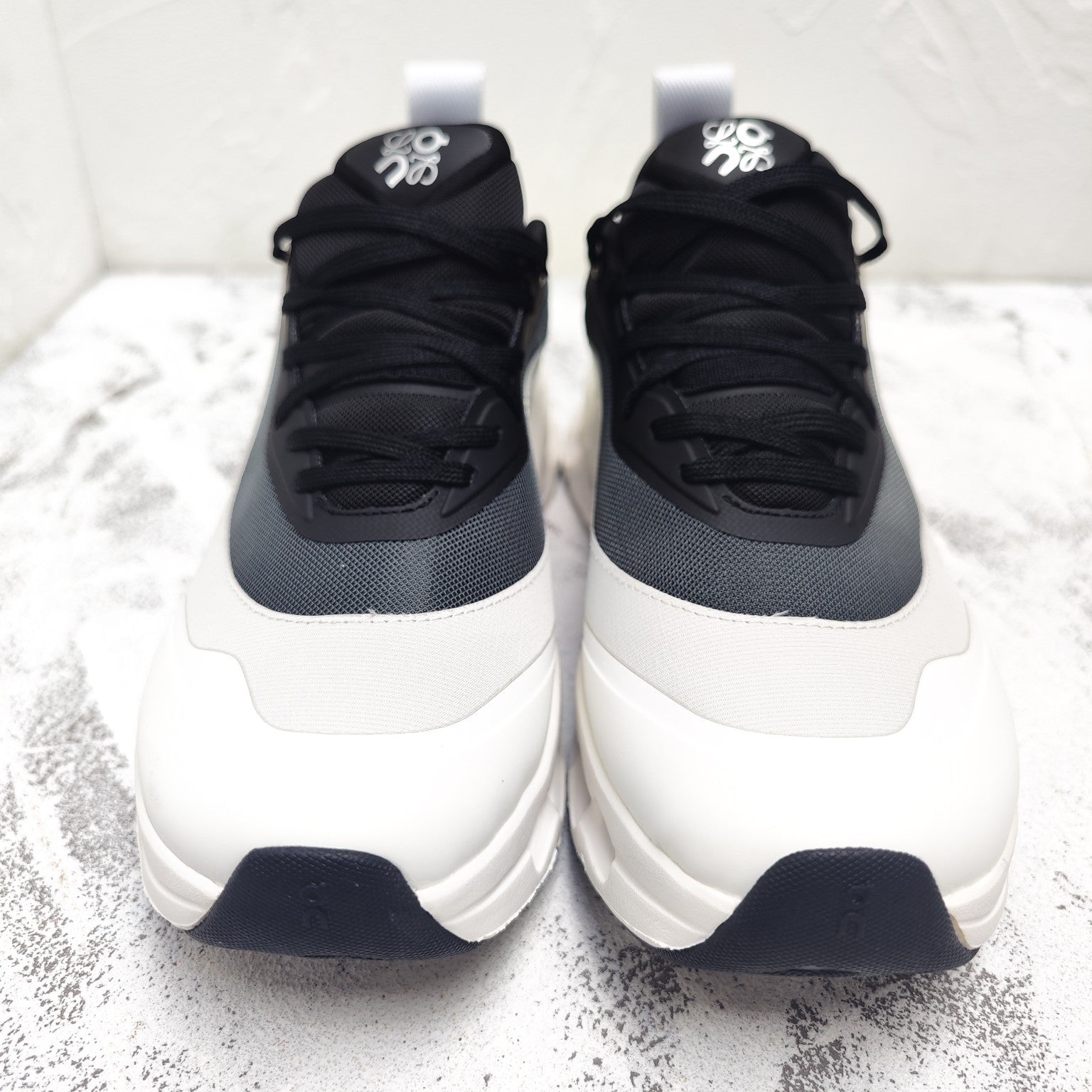 CLOUDTILT 2.0 SNEAKER PALE GRAY MIX BLACK CALFSKIN AND BREATHABLE MESH