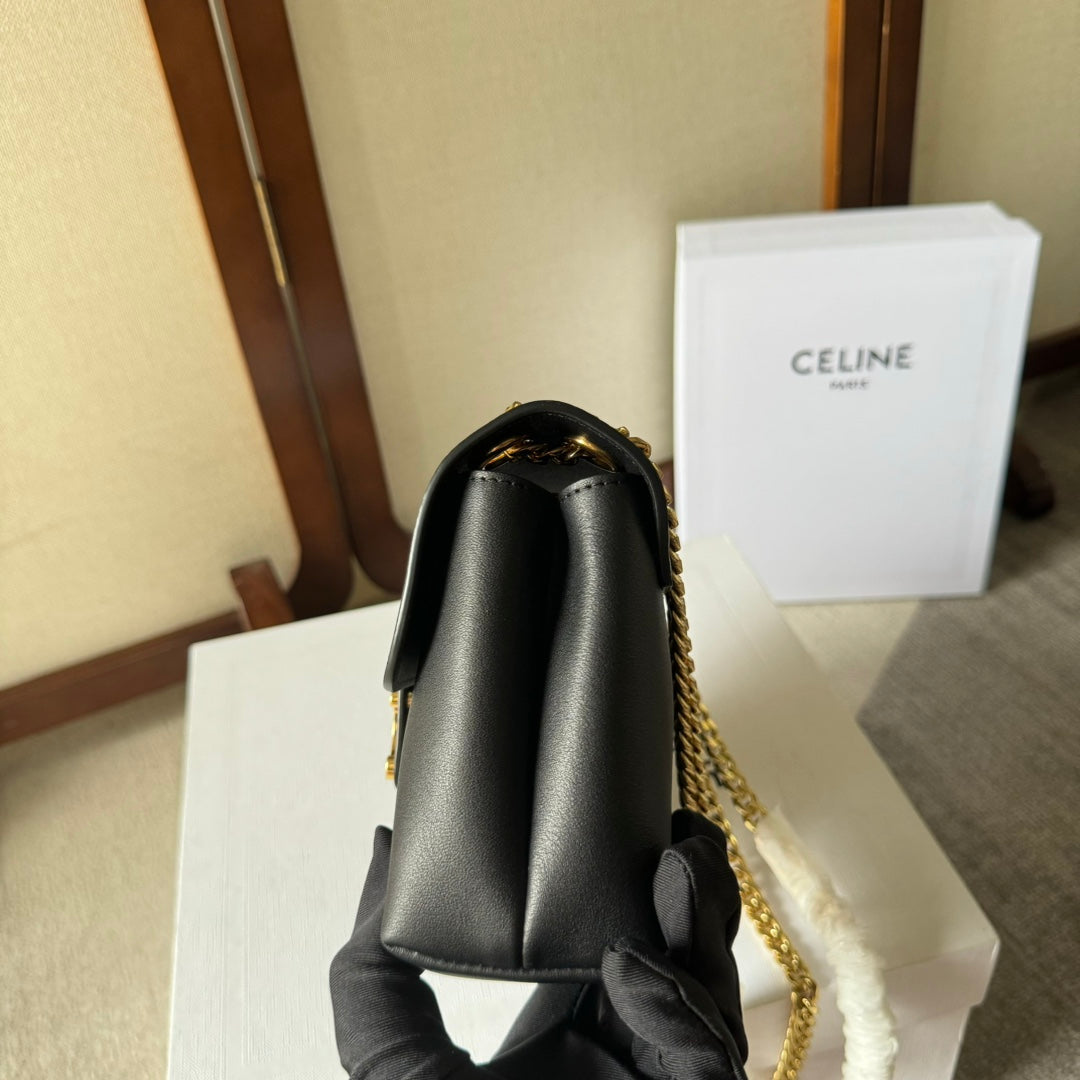 MEDIUM CELINE VICTOIRE BAG 23 IN BLACK CALFSKIN