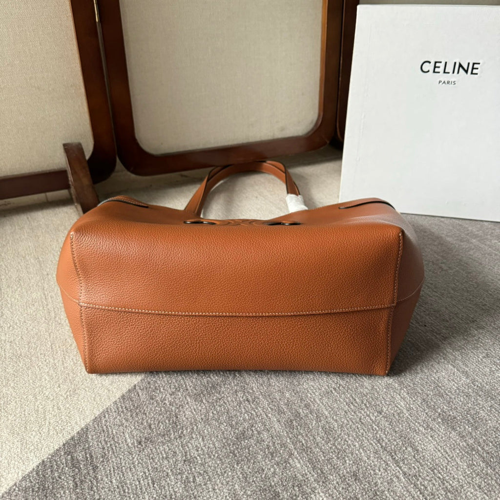 MEDIUM CABAS ANAÏS CUIR TRIOMPHE 54 IN BRONZE BROWN GRAINED CALFSKIN