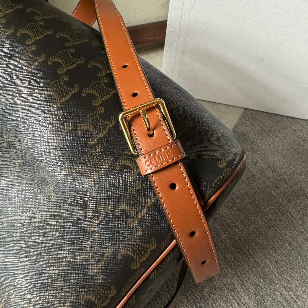 MEDIUM FOLCO BACKPACK 32 IN BLACK TRIOMPHE CANVAS