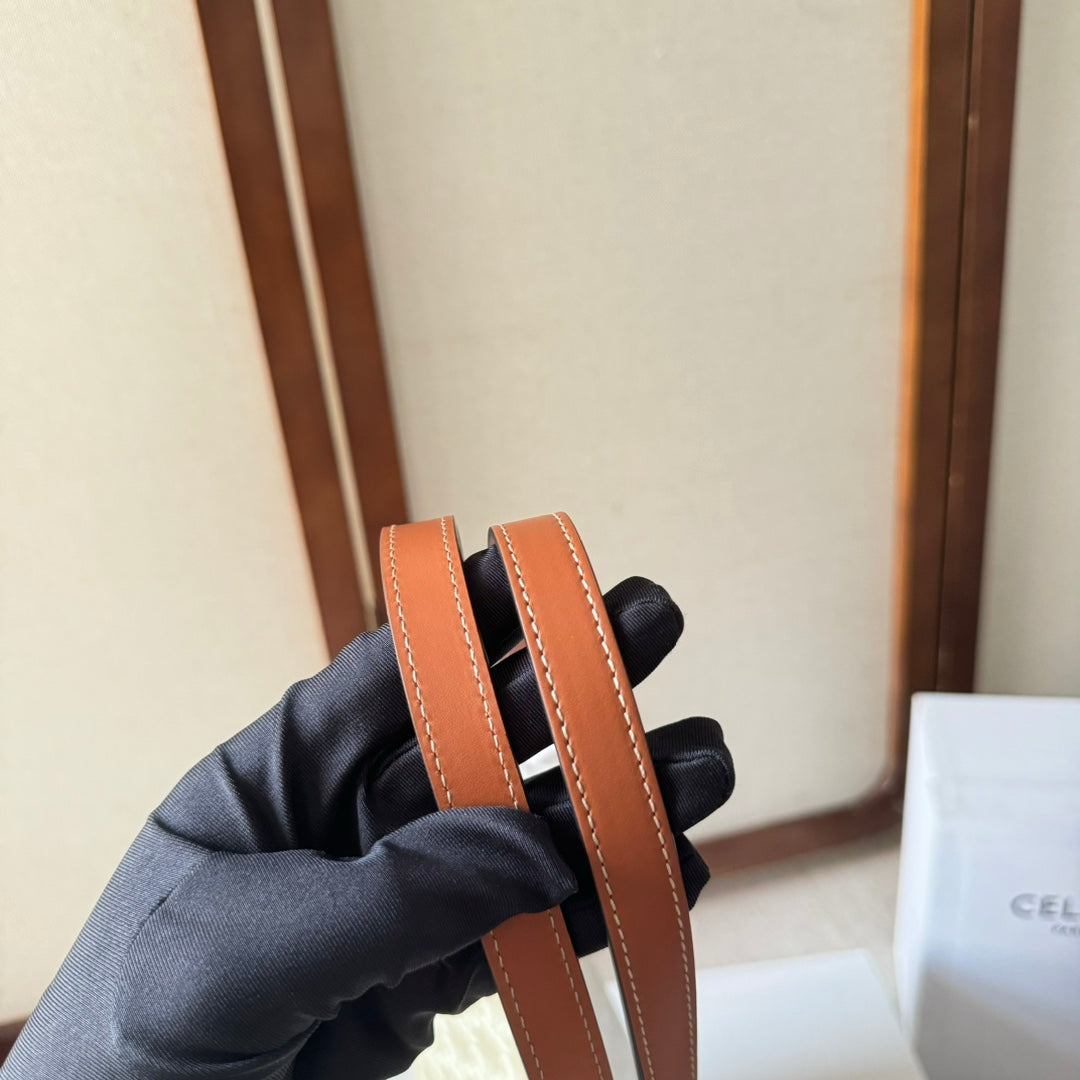 TRIOMPHE CANVAS 26.5 IN PRINTED CALFSKIN BROWN WHITE