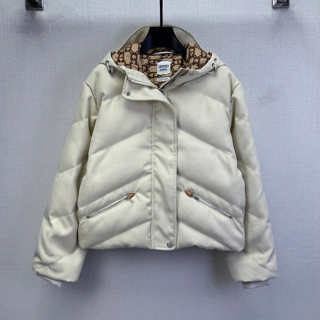 HERMES 25S HOODED DOWN JACKET 219