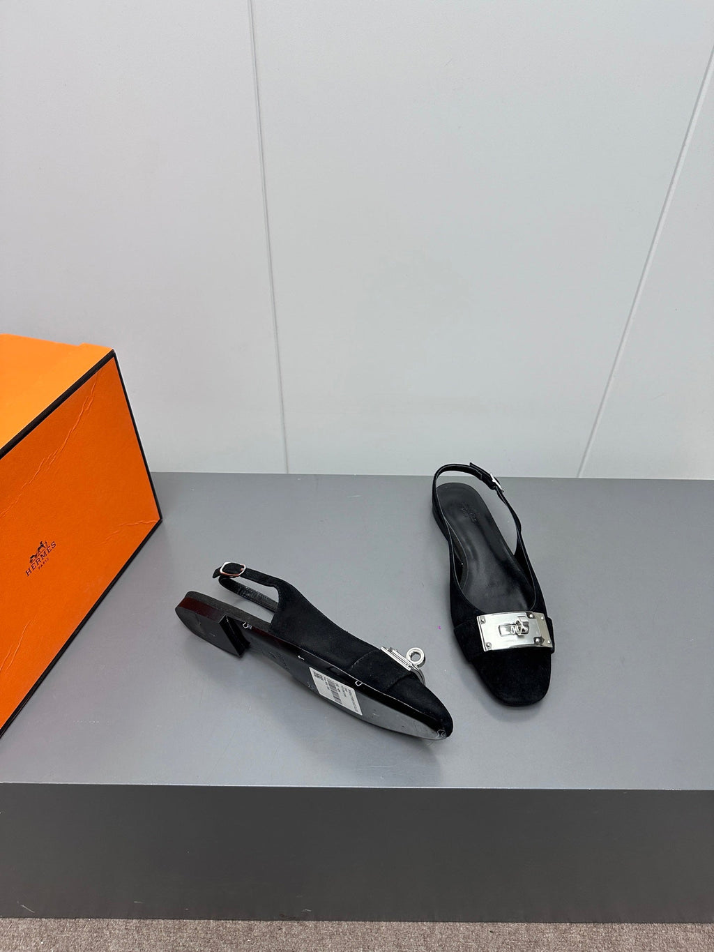 INNOCENTE SLINGBACK IN BLACK SUEDE