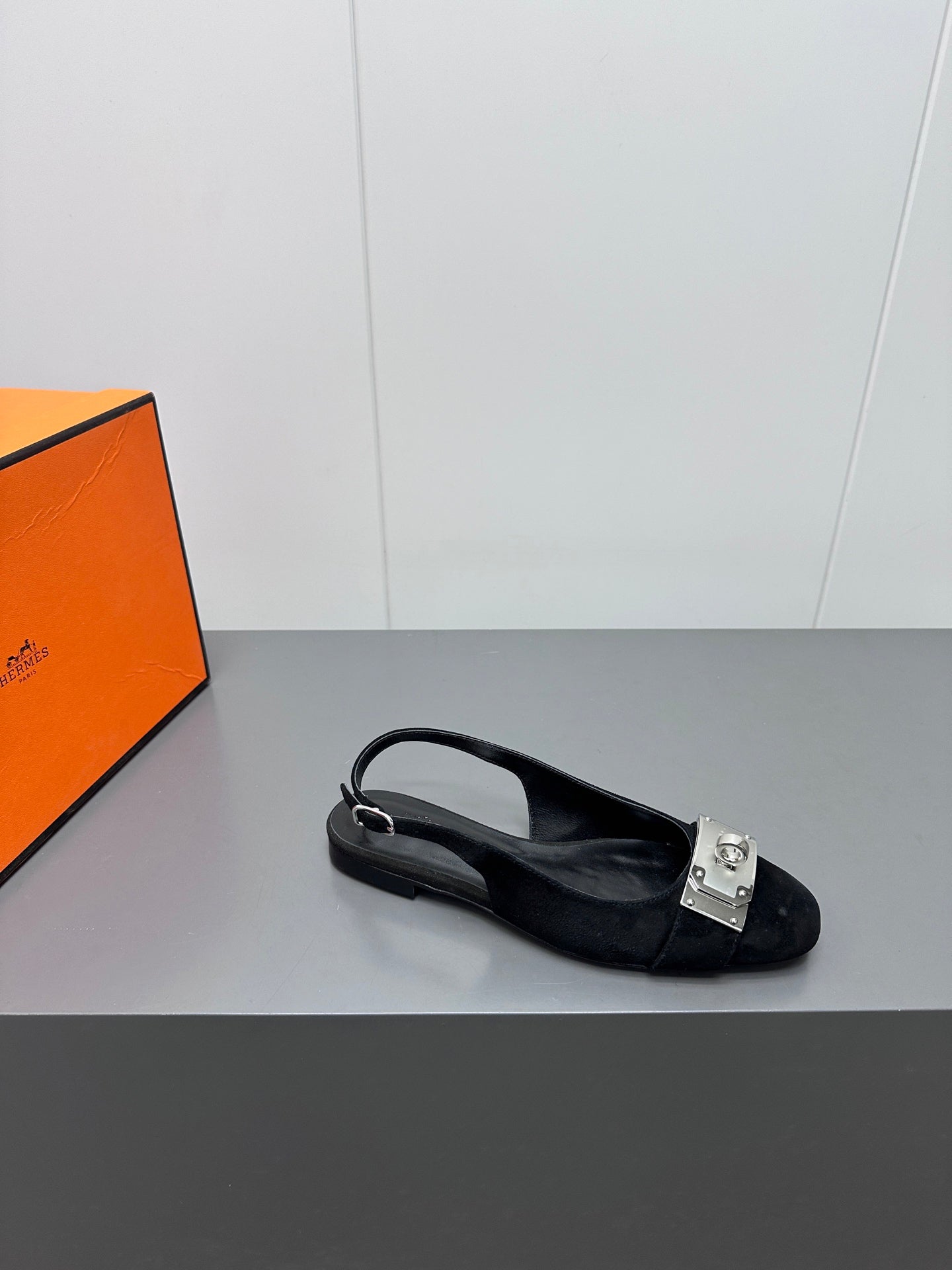 INNOCENTE SLINGBACK IN BLACK SUEDE