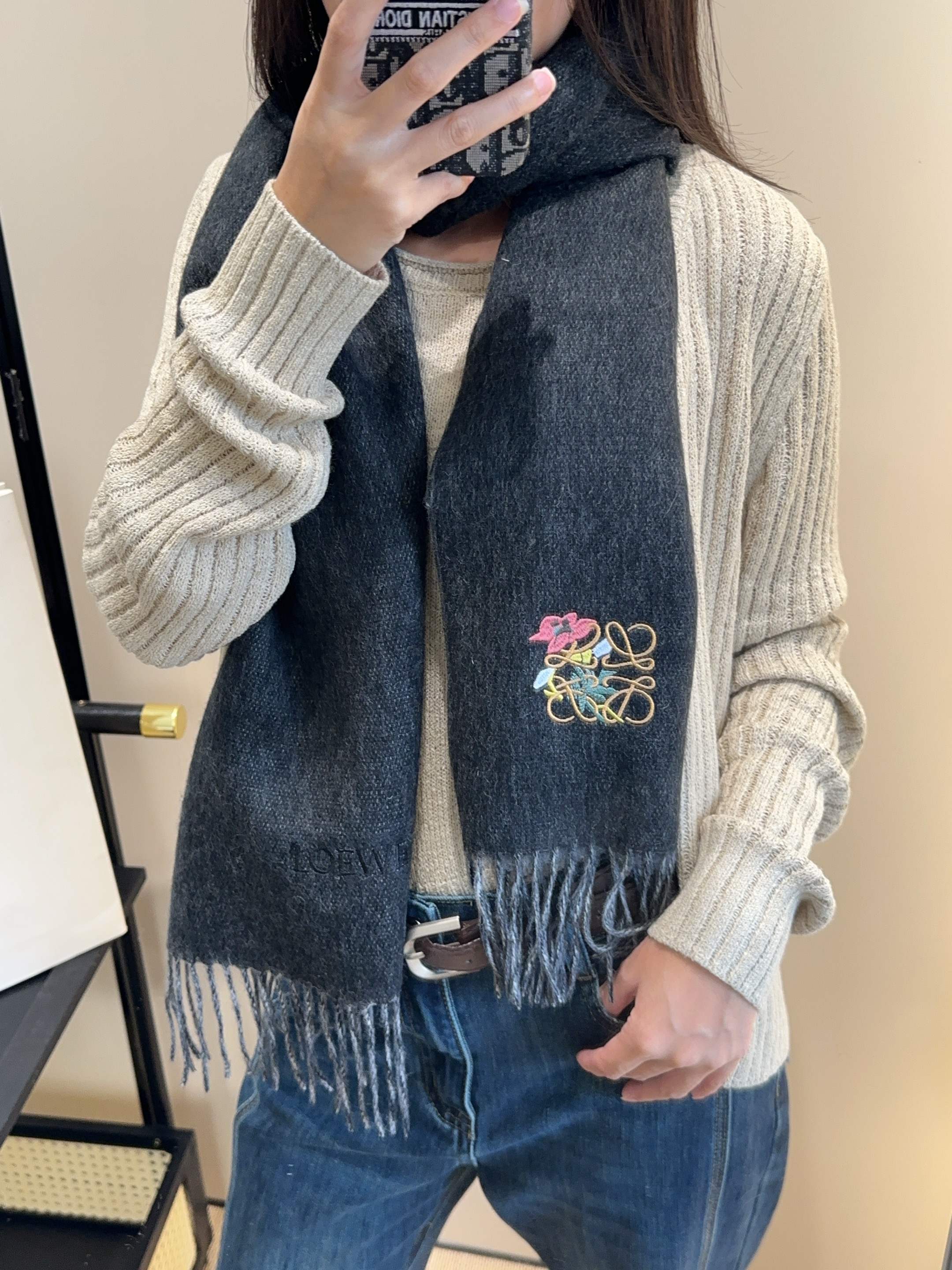 LOEWE 25S SCARF 180 IN CASHMERE 858192