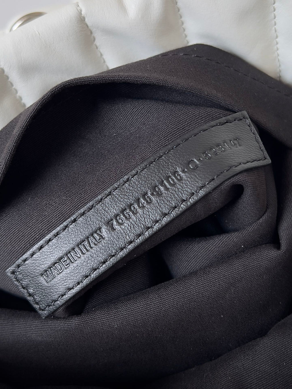 MONACO BAG 32 IN WHITE QUILTED THIN CALFSKIN SILVER HARDWARE