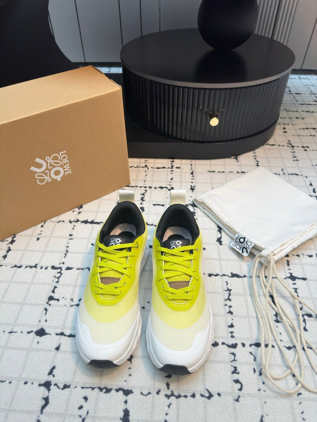 LW CLOUDTILT 2.0 SNEAKER WHITE AND LEMON POLYESTER