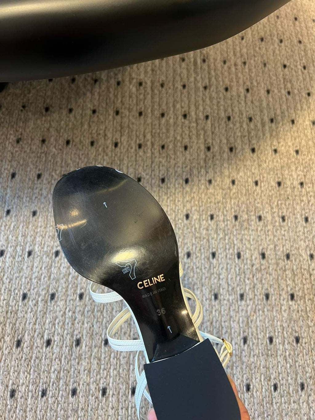 CLEMENCE MULTI TRIOMPHE 45 MM SANDAL IN WHITE LAMBSKIN