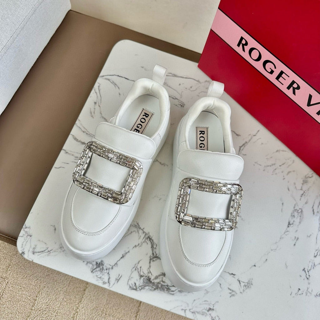 VIV' UP SNEAKERS IN WHITE CALFSKIN