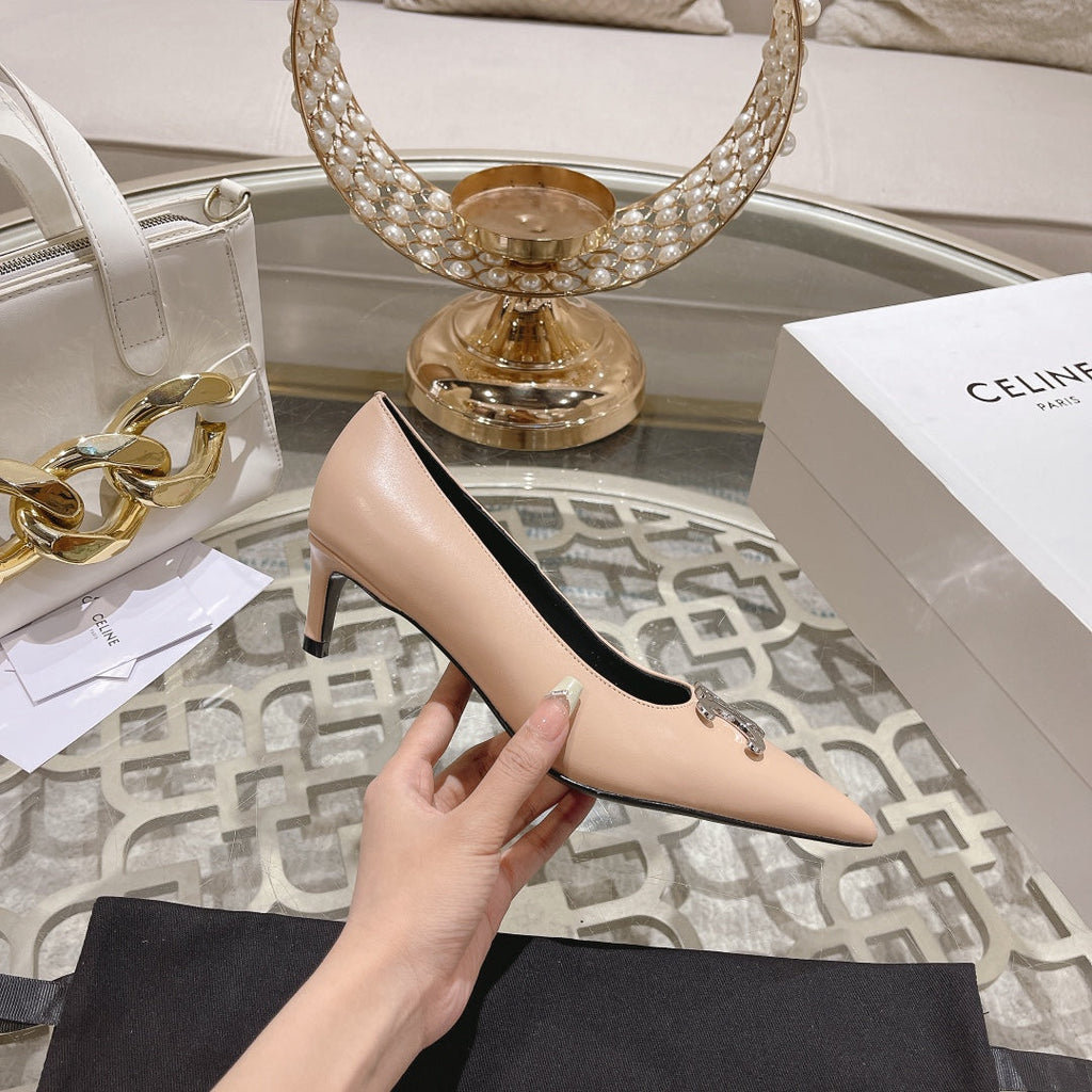 HIGH-HEELS 5 CM IN MACAROON TAN CALFSKIN