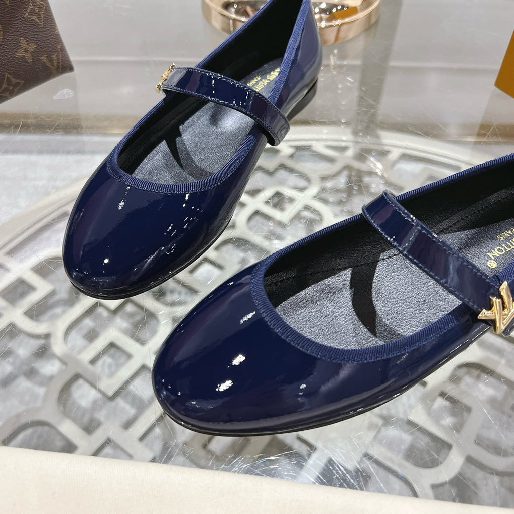 MARY JANE SHOES IN AEGEAN BLUE PATENT CALFSKIN