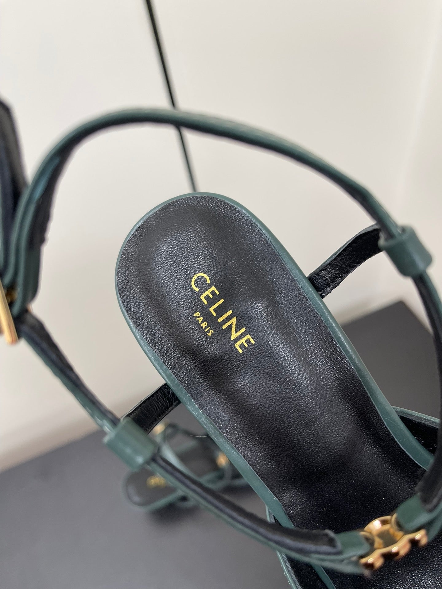 MORRAINE SLINGBACK PUMPS IN TEAL GREEN CALFSKIN