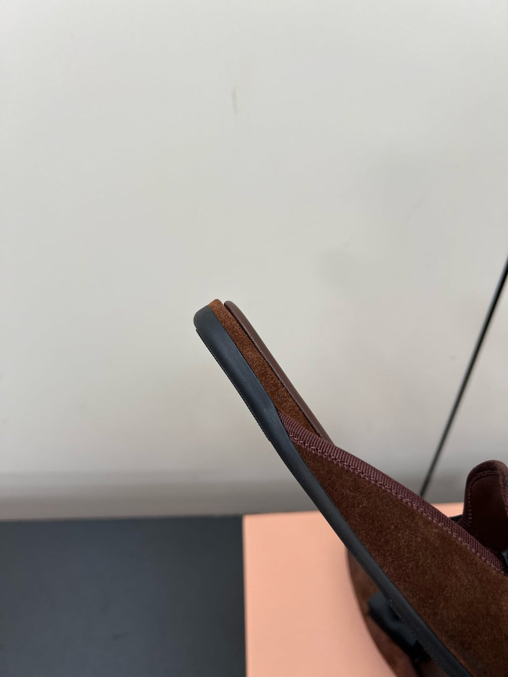 BOW MULES IN CHOCOLATE SUEDE