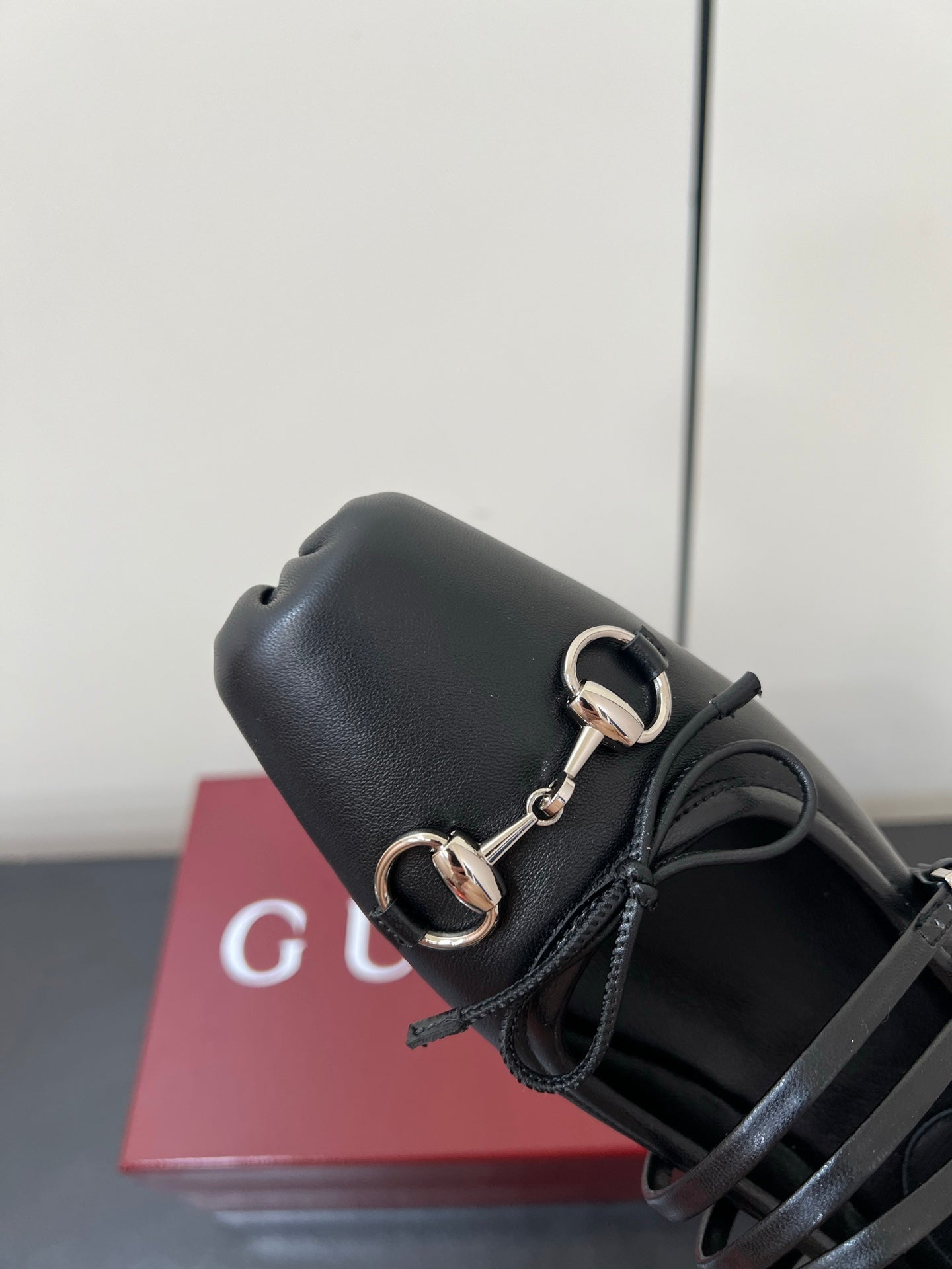 GG MARY JANE 25S IN BLACK LAMBSKIN WITH SILVER HARDWARE