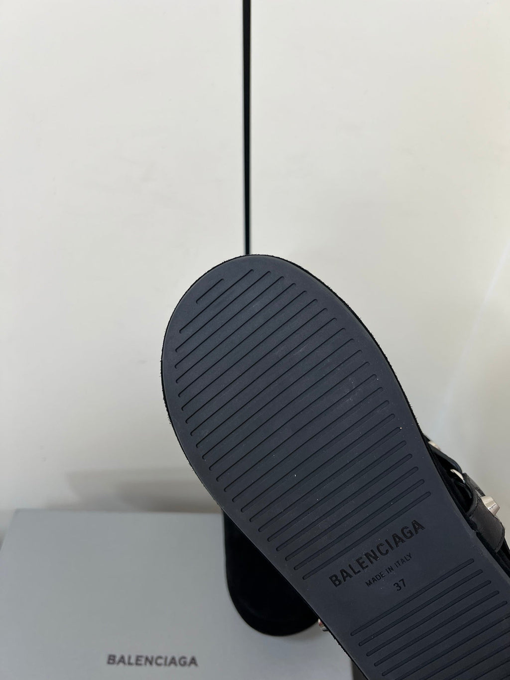 BALENCIAGA 25S ALASKA ANKLE BOOTS IN BLACK SUEDE AND LAMBSKIN WITH SILVER HARDWARE