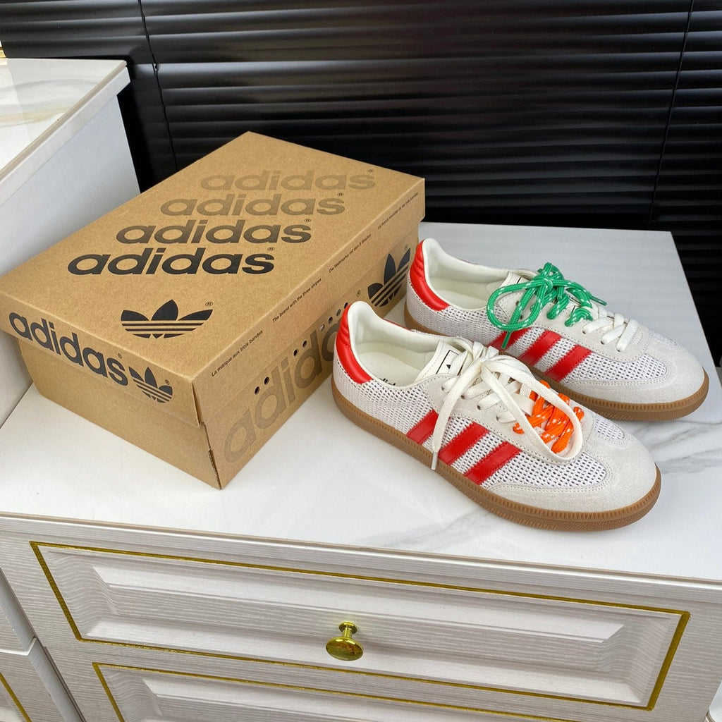 Light Gray Sneakers Adidas Samba Sneakers Cowhide