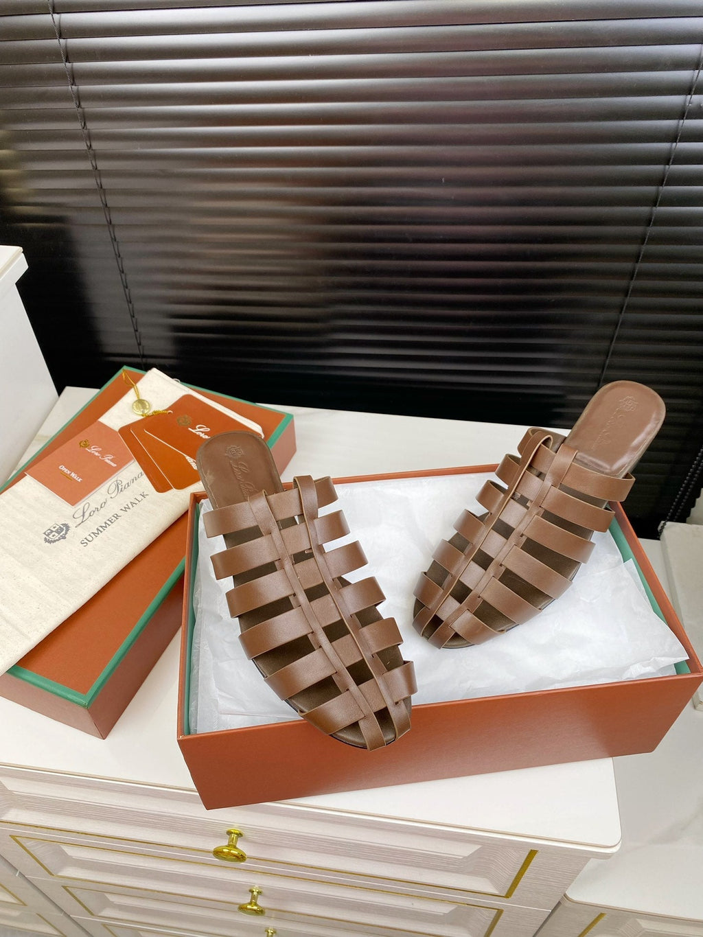 LP KAEDE SANDALS CHOCOLATE CALFSKIN