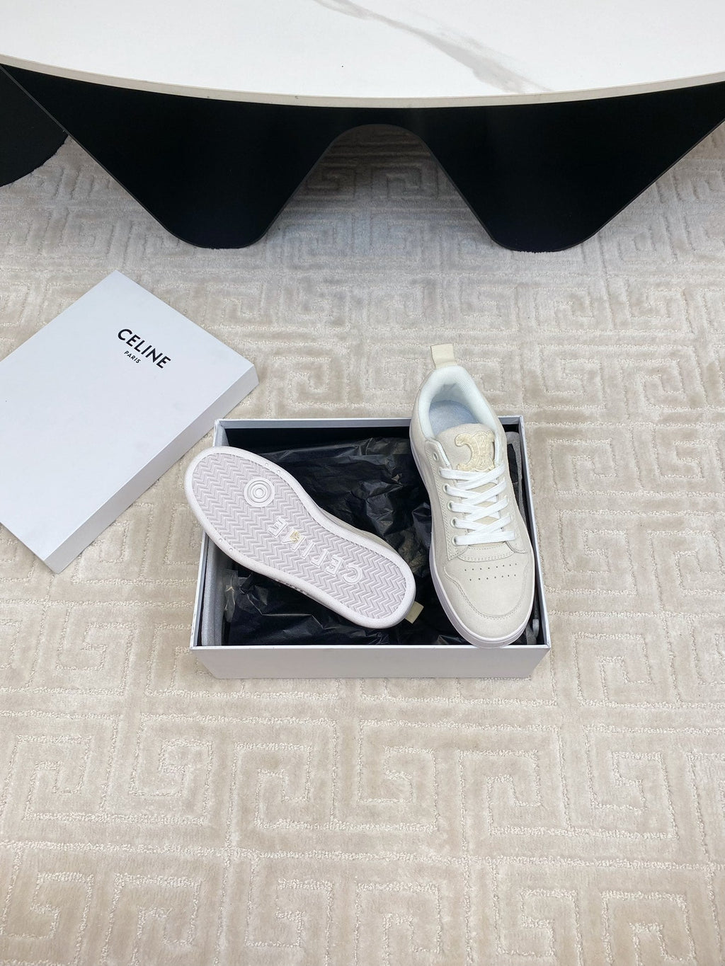 TRAINER SNEAKER IN BLACK SUEDE