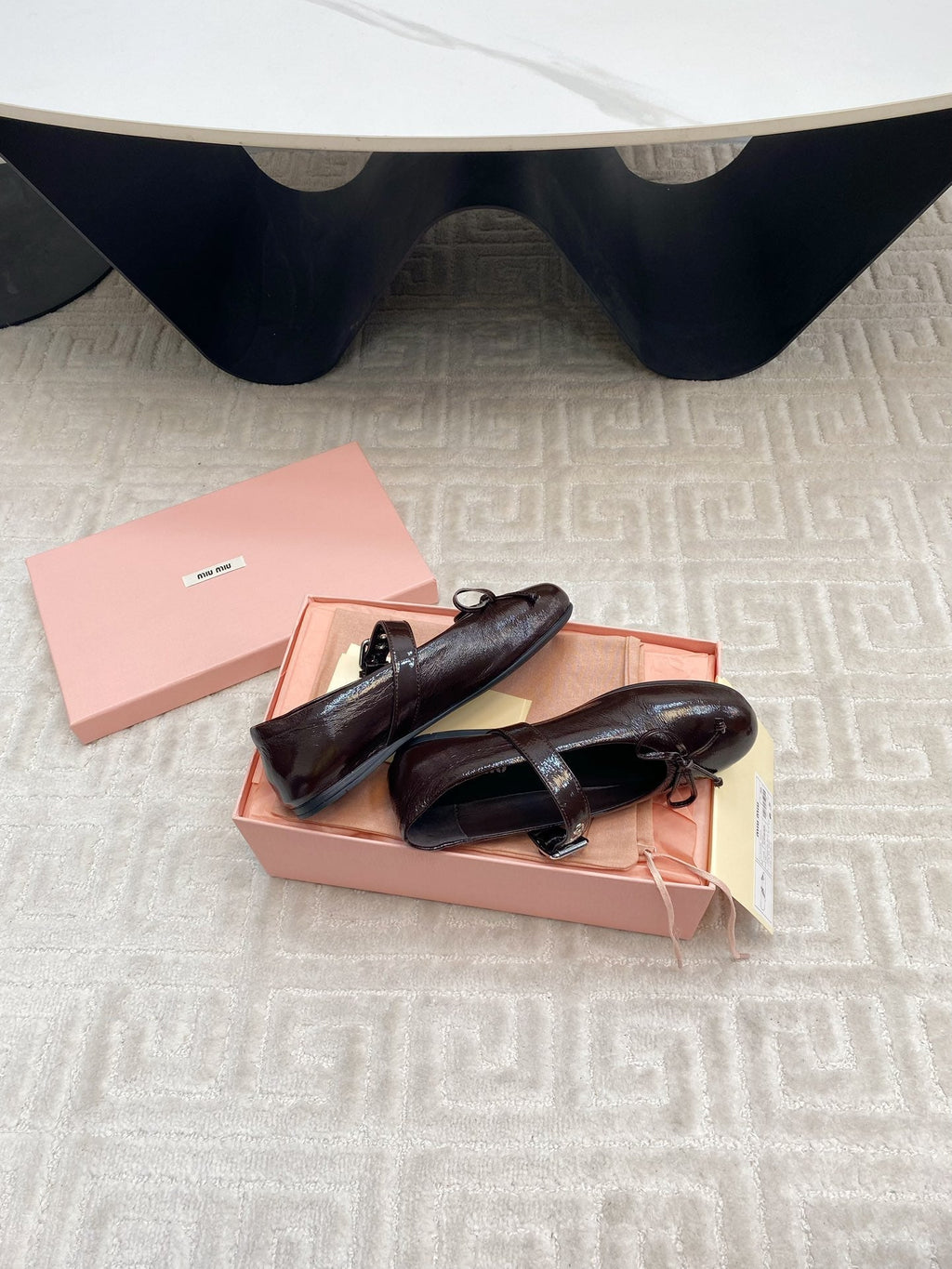 BOW MARY JANE FLAT IN ESPRESSO NAPLAK LAMBSKIN