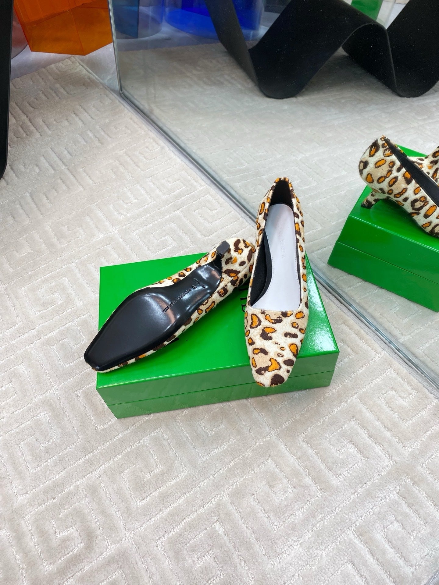 BOOGIE JAGUAR-PRINTED CALF HAIR PUMPS 45 MM LEOPARD PATTERN