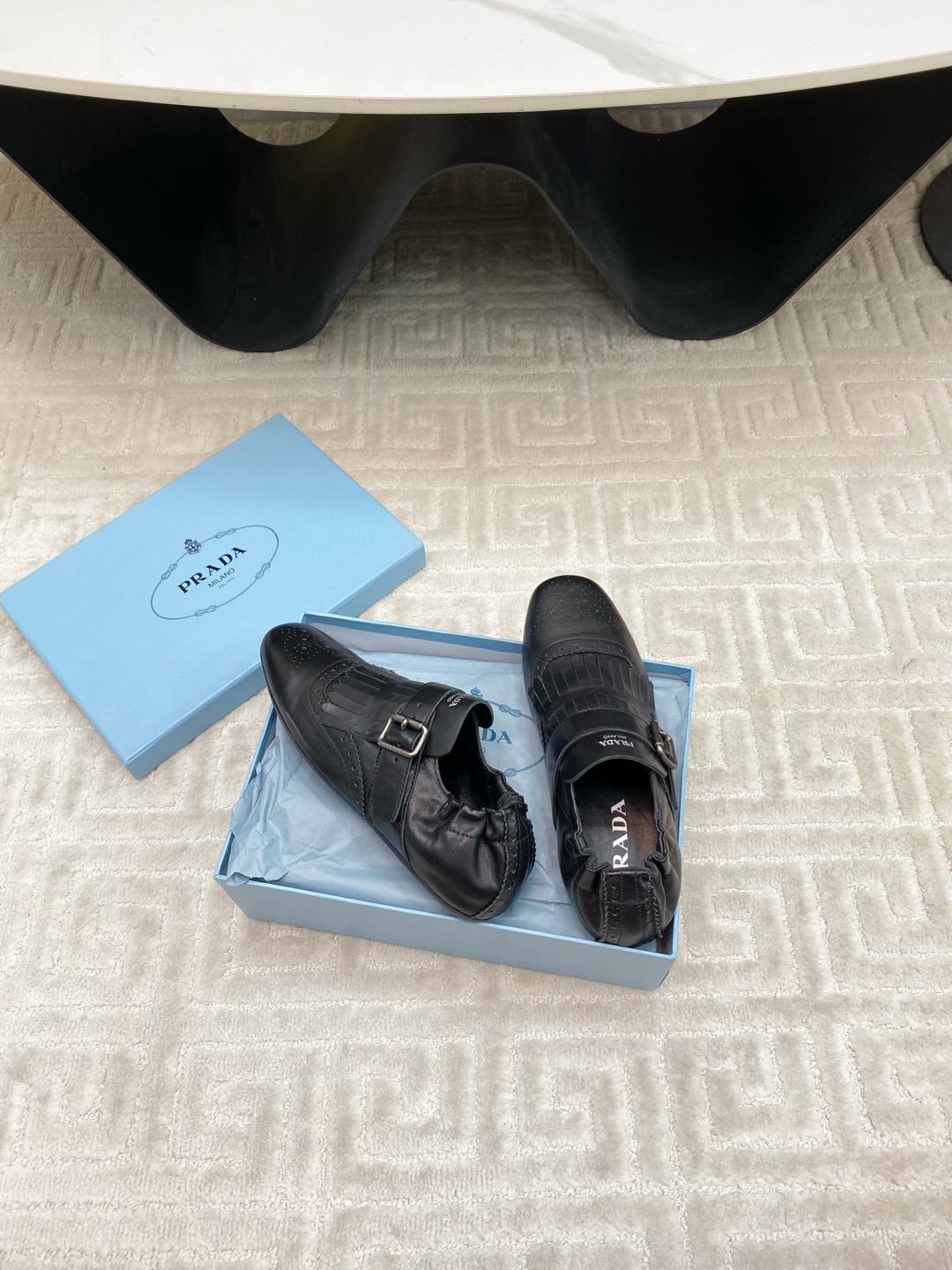 TASSEL LOAFERS IN BLACK LAMBSKIN