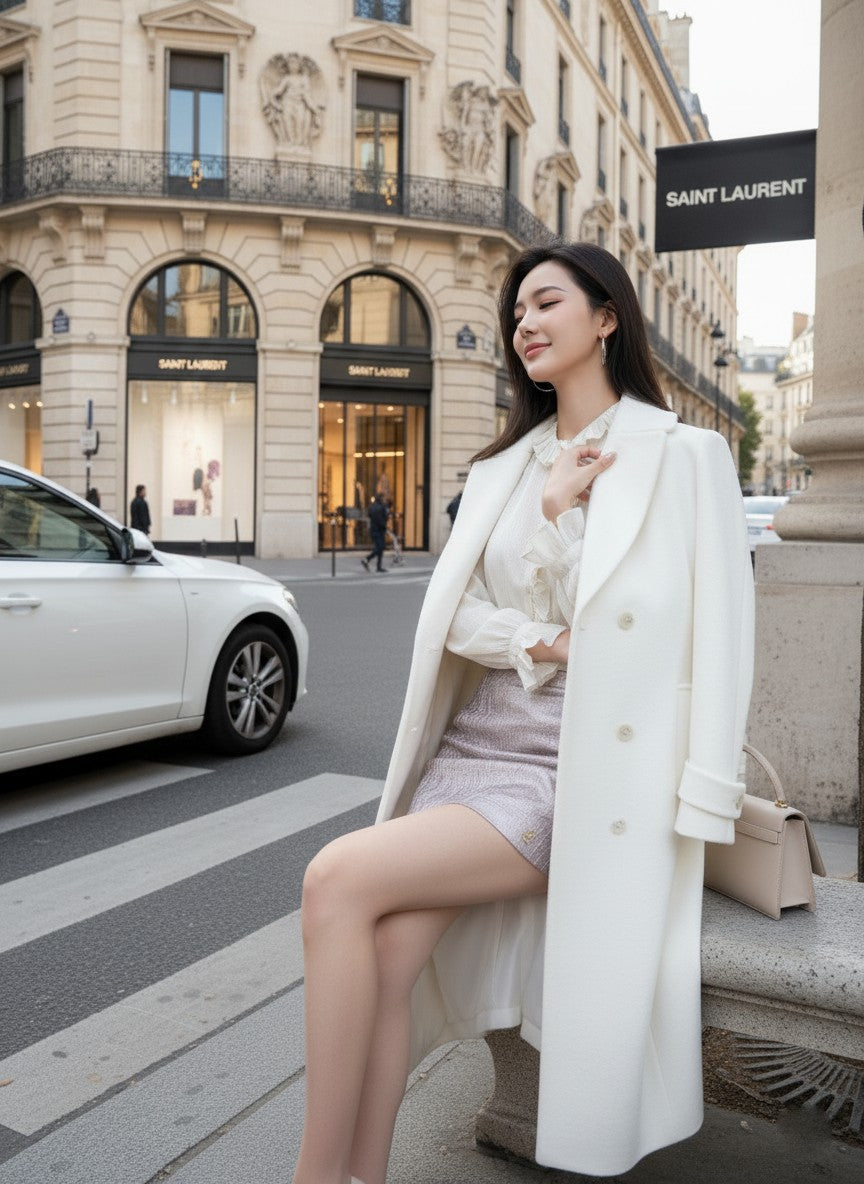 YSL 25S LONG CASHMERE COAT STYLE 31