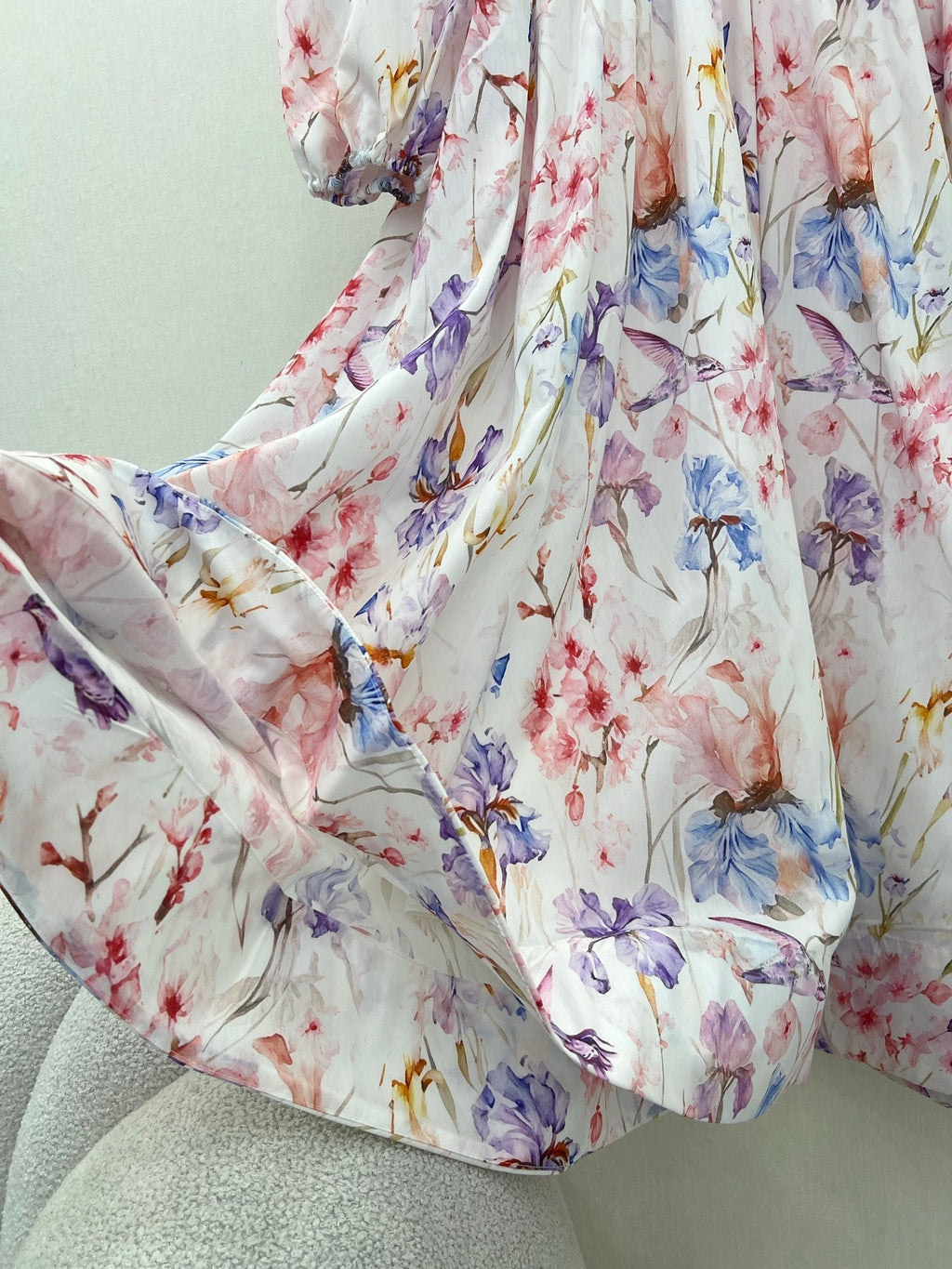 ZIMMER LONG-SLEEVE V-NECK DRESS 269296