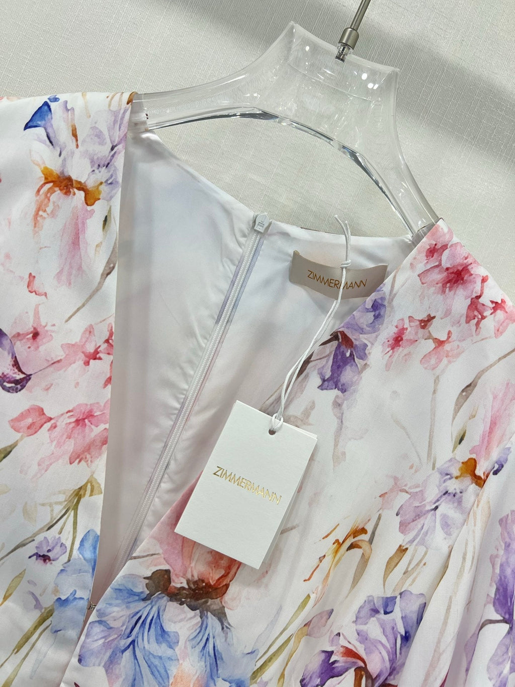 ZIMMER LONG-SLEEVE V-NECK DRESS 269296