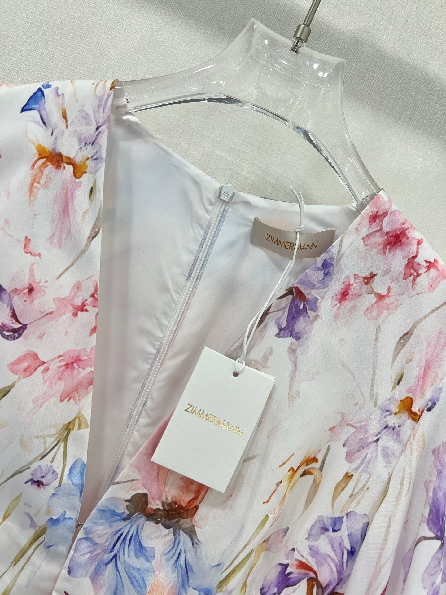 ZIMMER LONG-SLEEVE V-NECK DRESS 269296