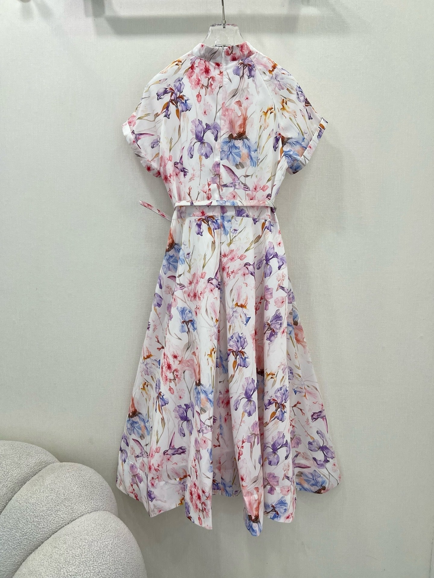 ZIMMER PLEATED DRESS WITH STAND COLLAR 269299