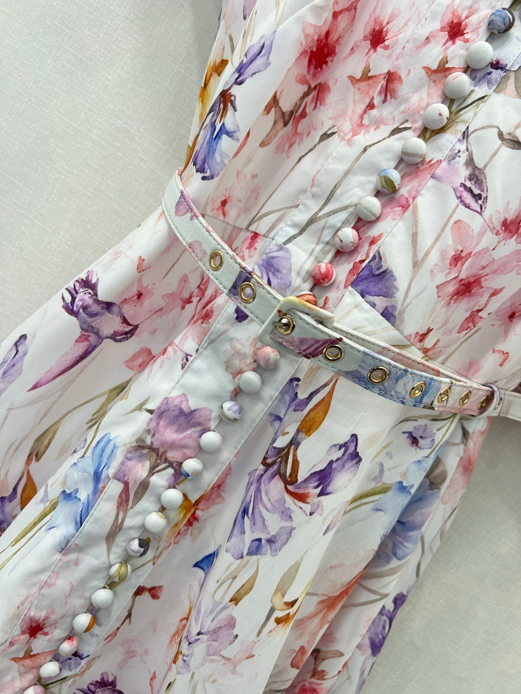 ZIMMER PLEATED DRESS WITH STAND COLLAR 269299