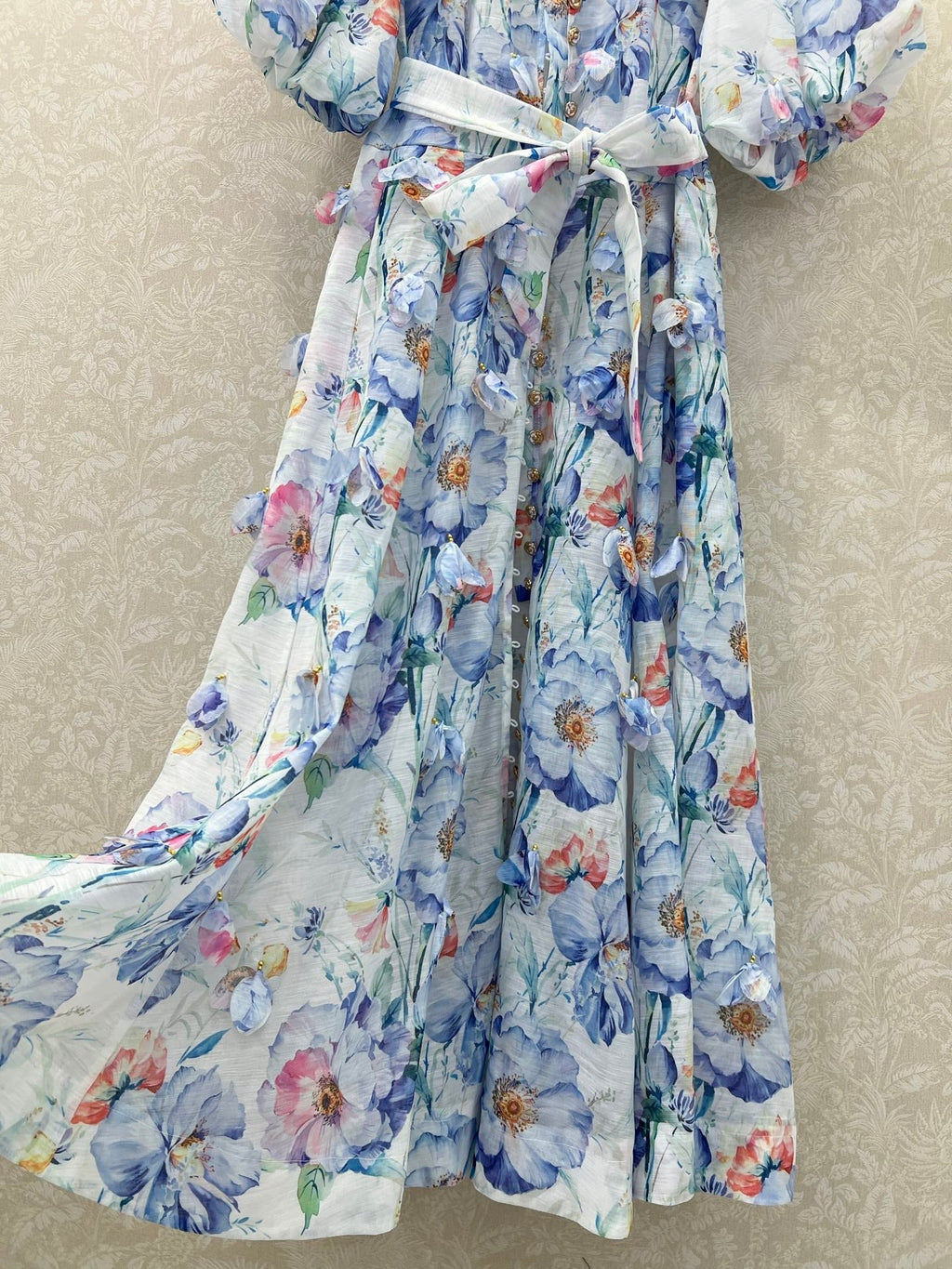 ZIMMER DRESS WITH STAND COLLAR AND PUFF SLEEVES 269285