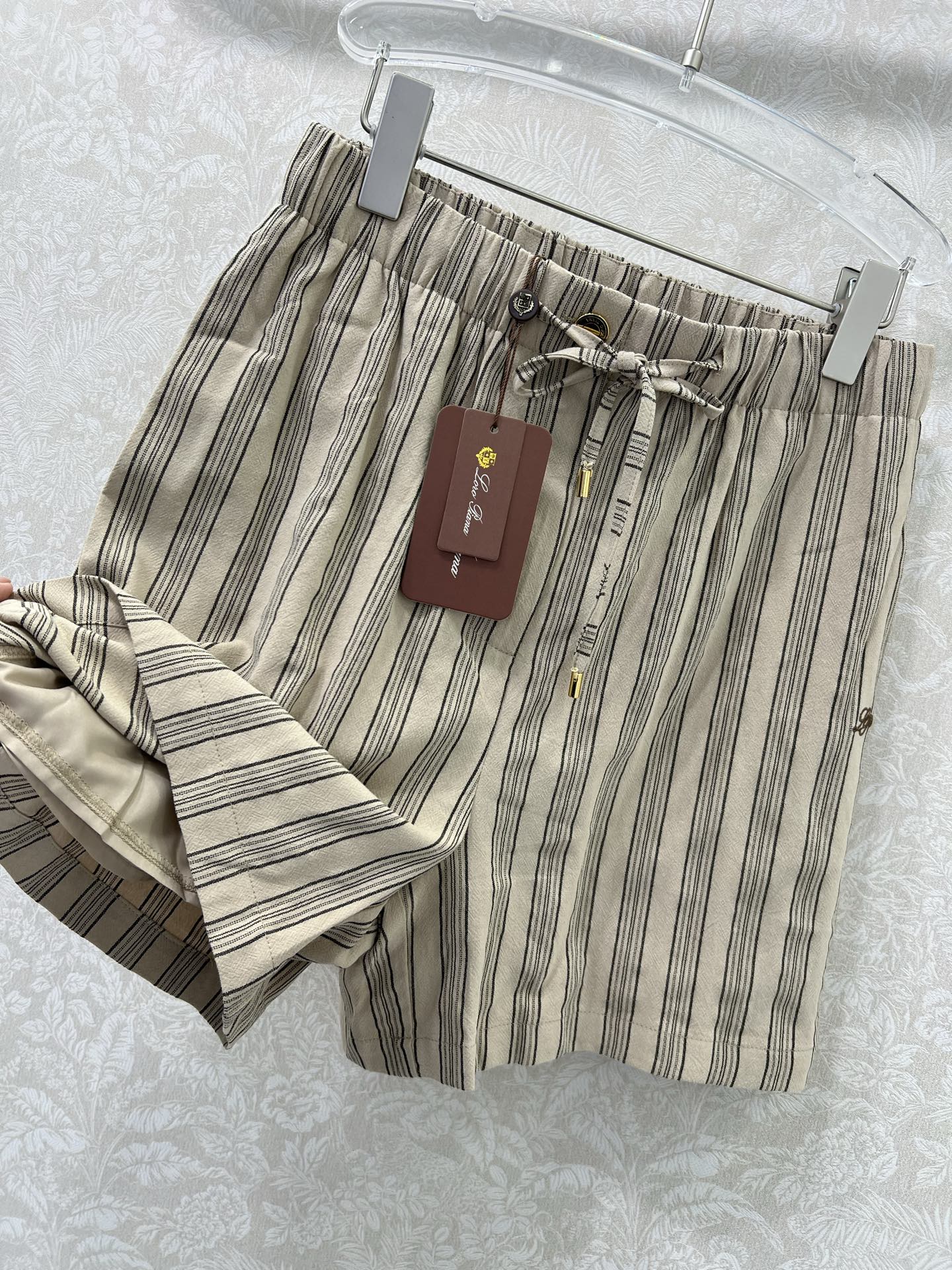 RALPH LAUREN STRIPED LINEN SHORTS 269163