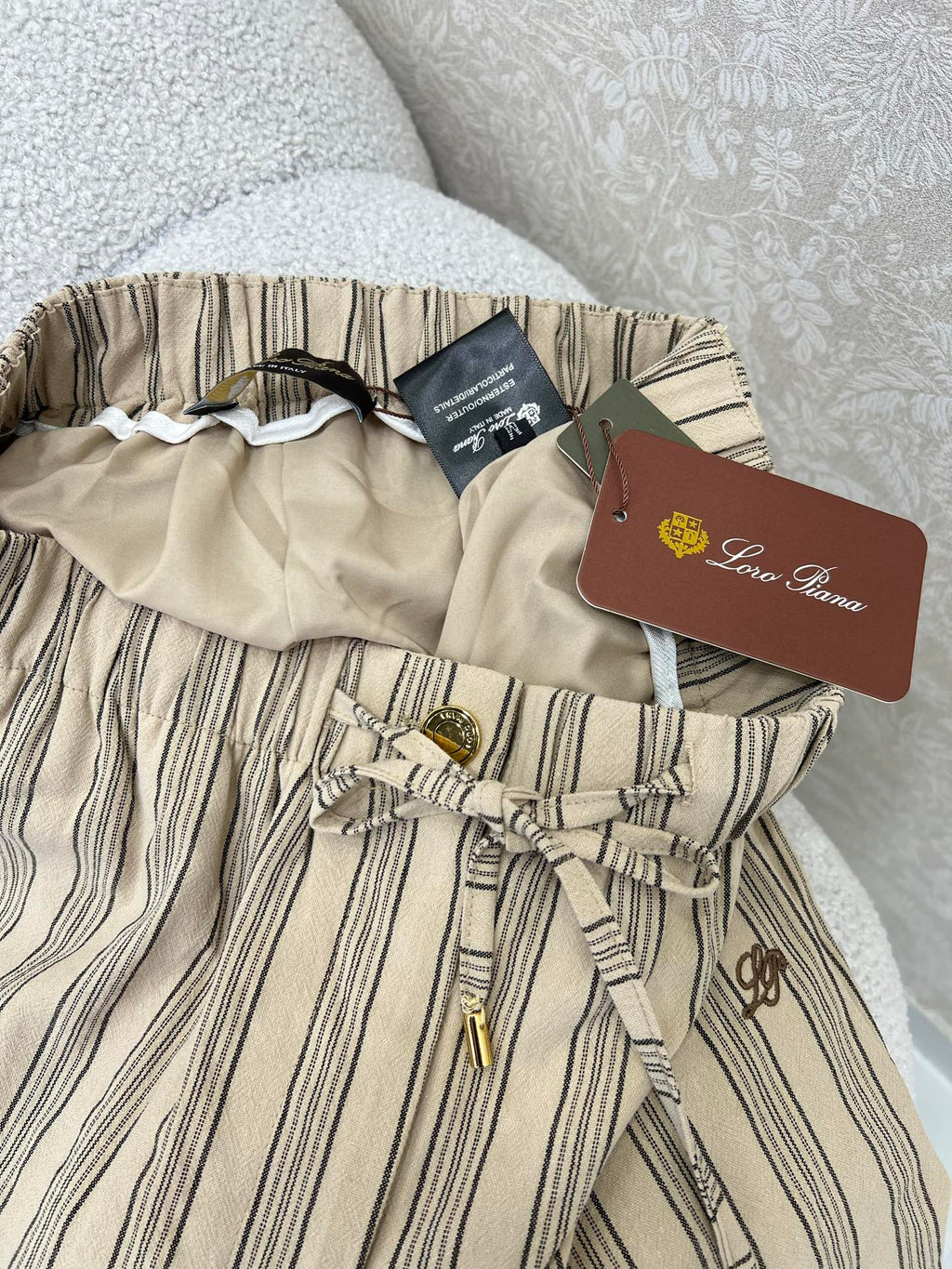 RALPH LAUREN STRIPED LINEN SHORTS 269163