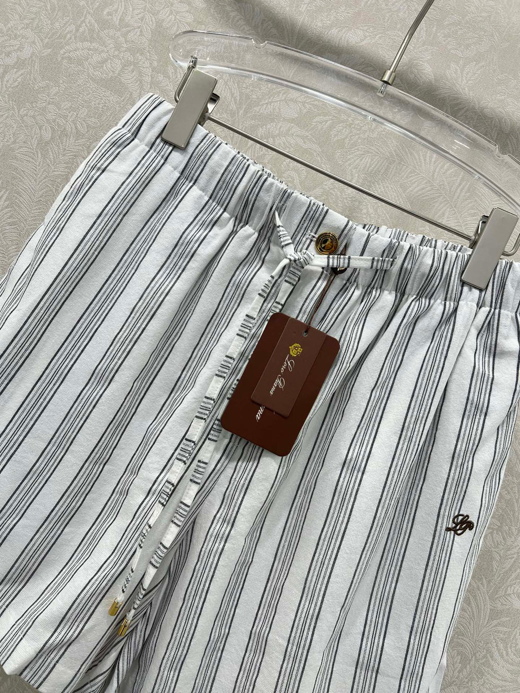 RALPH LAUREN STRIPED LINEN SHORTS 269163