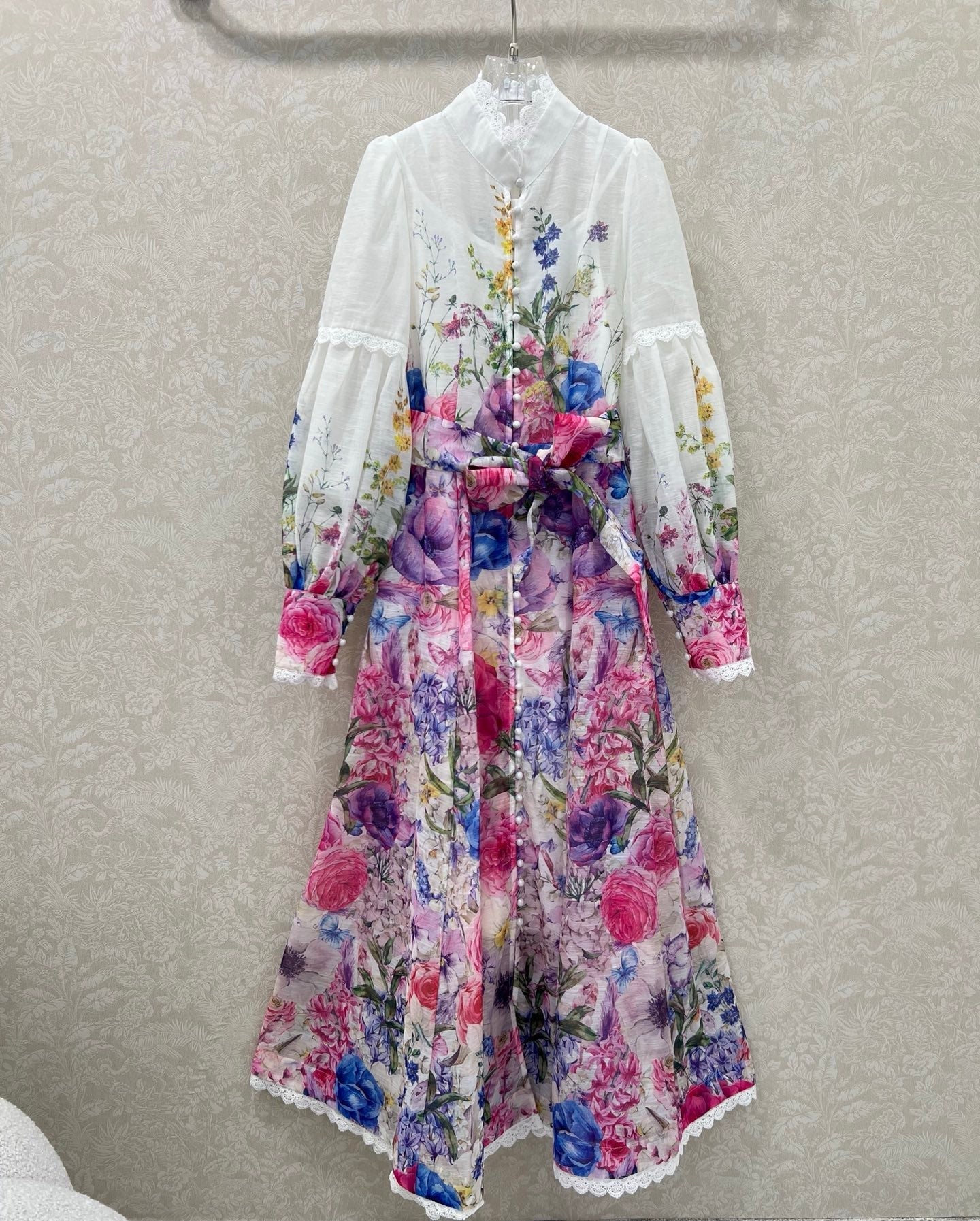 ZIMMER FLORAL PRINT DRESS WITH STAND COLLAR 269177