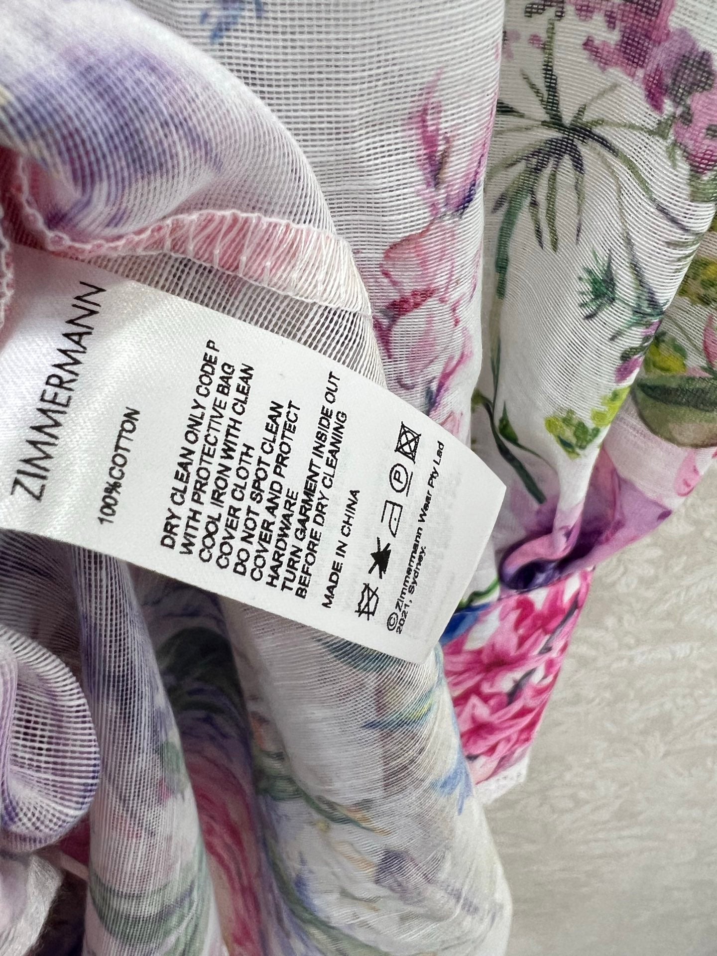 ZIMMER FLORAL PRINT DRESS WITH STAND COLLAR 269177