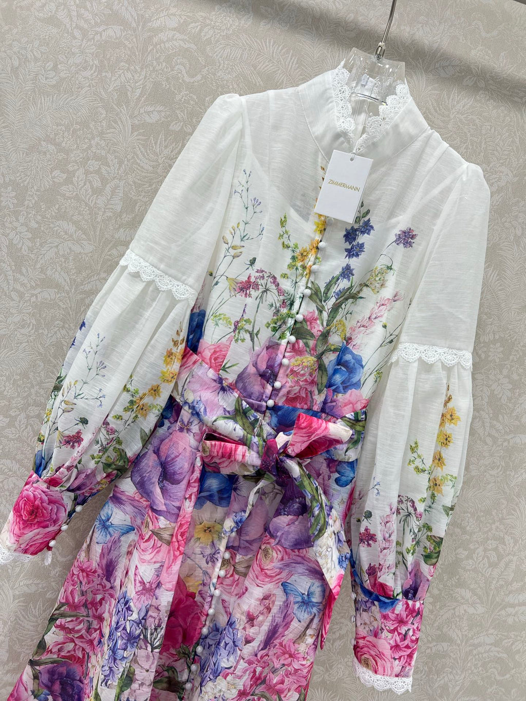 ZIMMER FLORAL PRINT DRESS WITH STAND COLLAR 269177